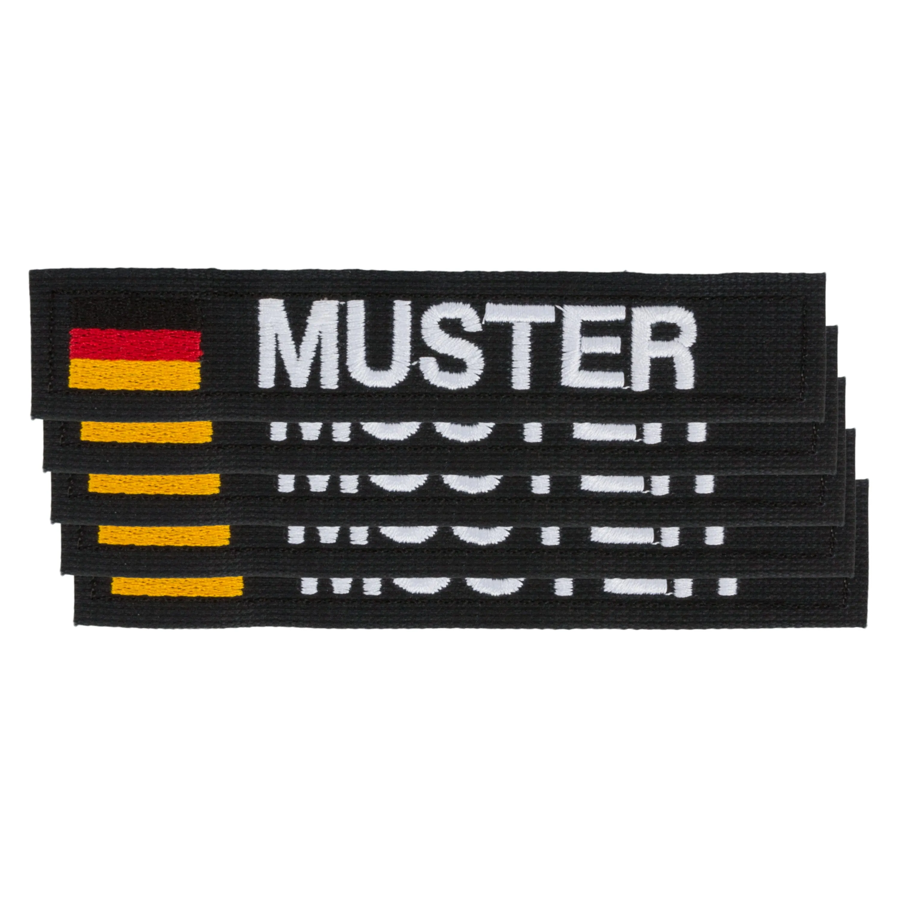 ASMC -  Namensbänder 5er Set DE schwarz weiß