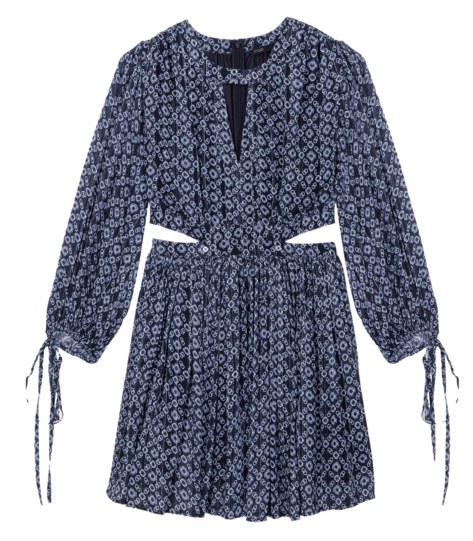 Robe courte imprimé monogramme | Noir