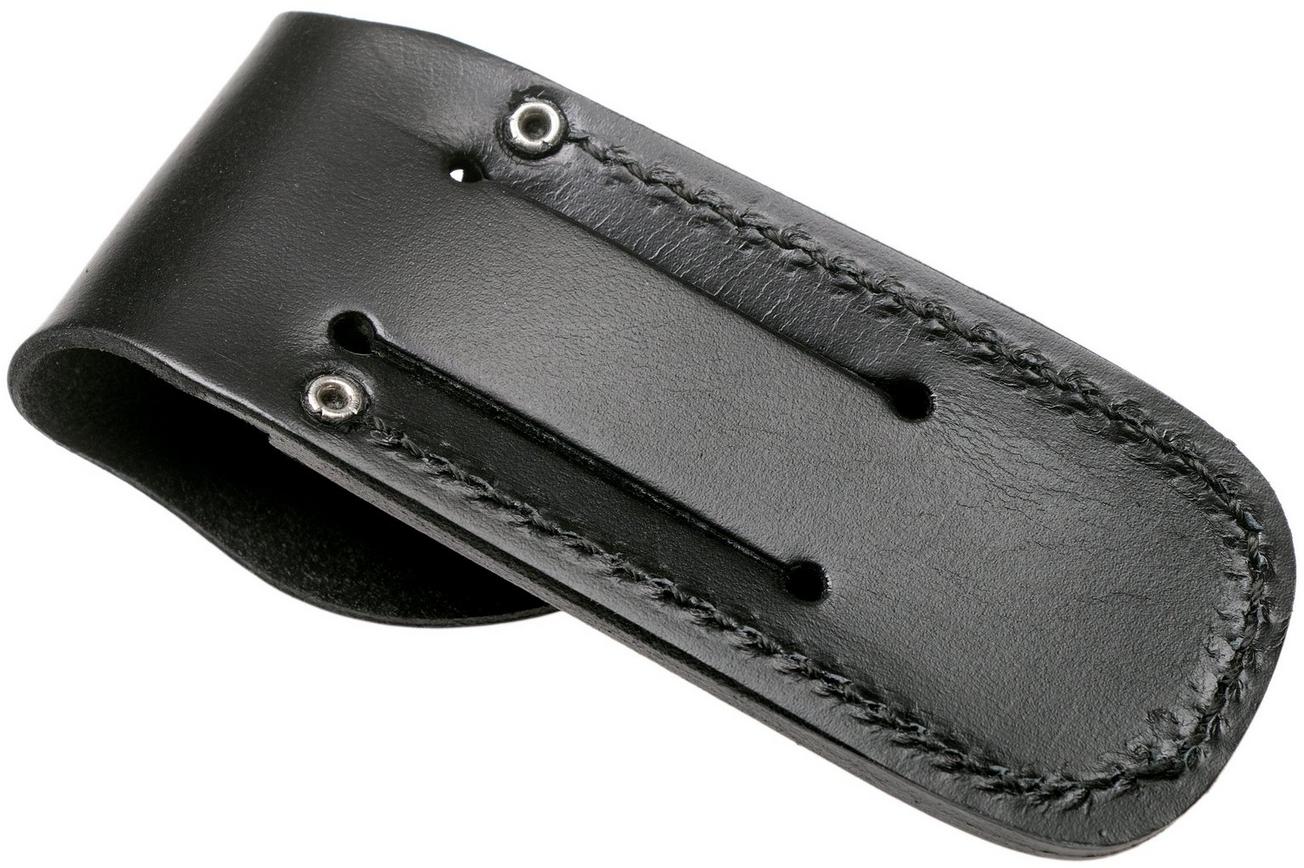 Case Leather Sheath Medium Job Logo 52226 Black lederen foedraal