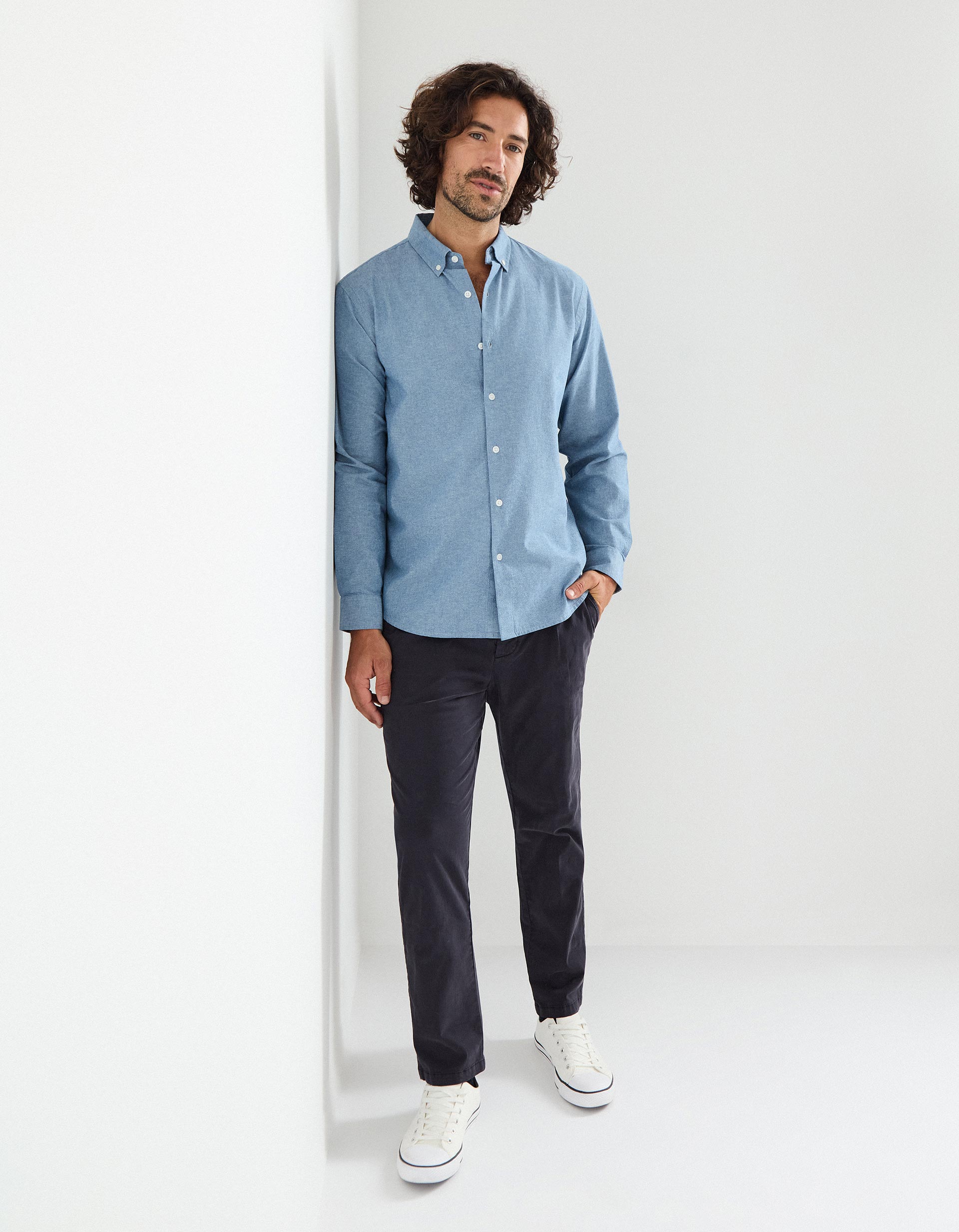 Calças Chino, Homem, Azul Escuro