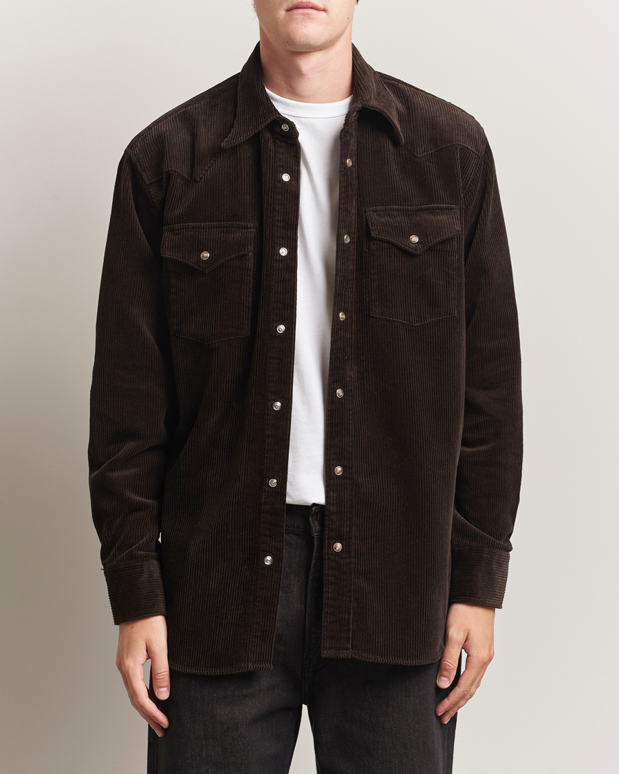 NN07 Ricky Corduroy Overshirt Demitasse Brown
