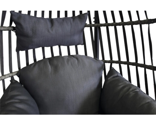 Hangstoel SenS-Line tuinmeubel 103 x 103 x 190 cm polyrotan grijs antraciet