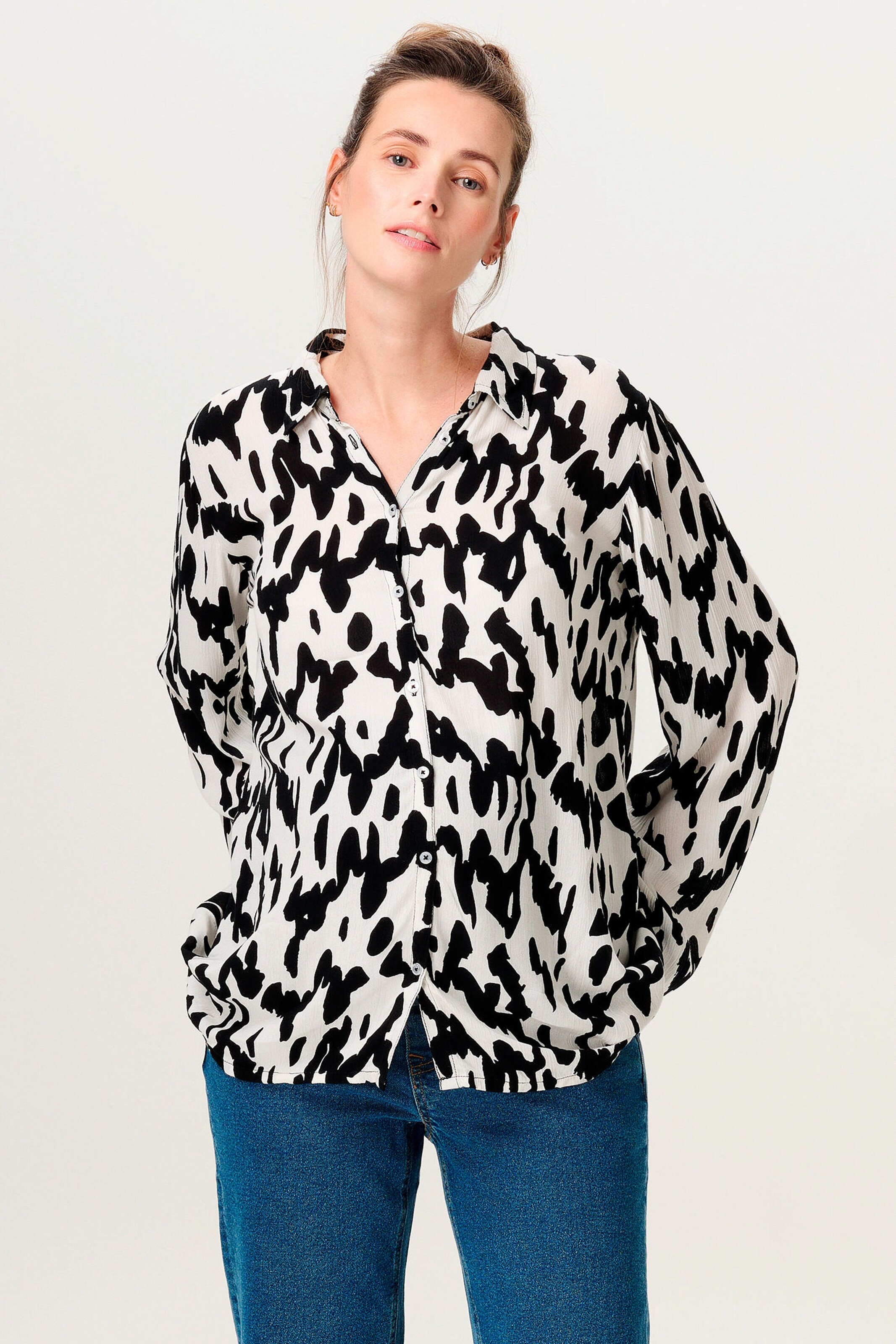 Noppies Maternity Bluse Esma Wavy Black Print
