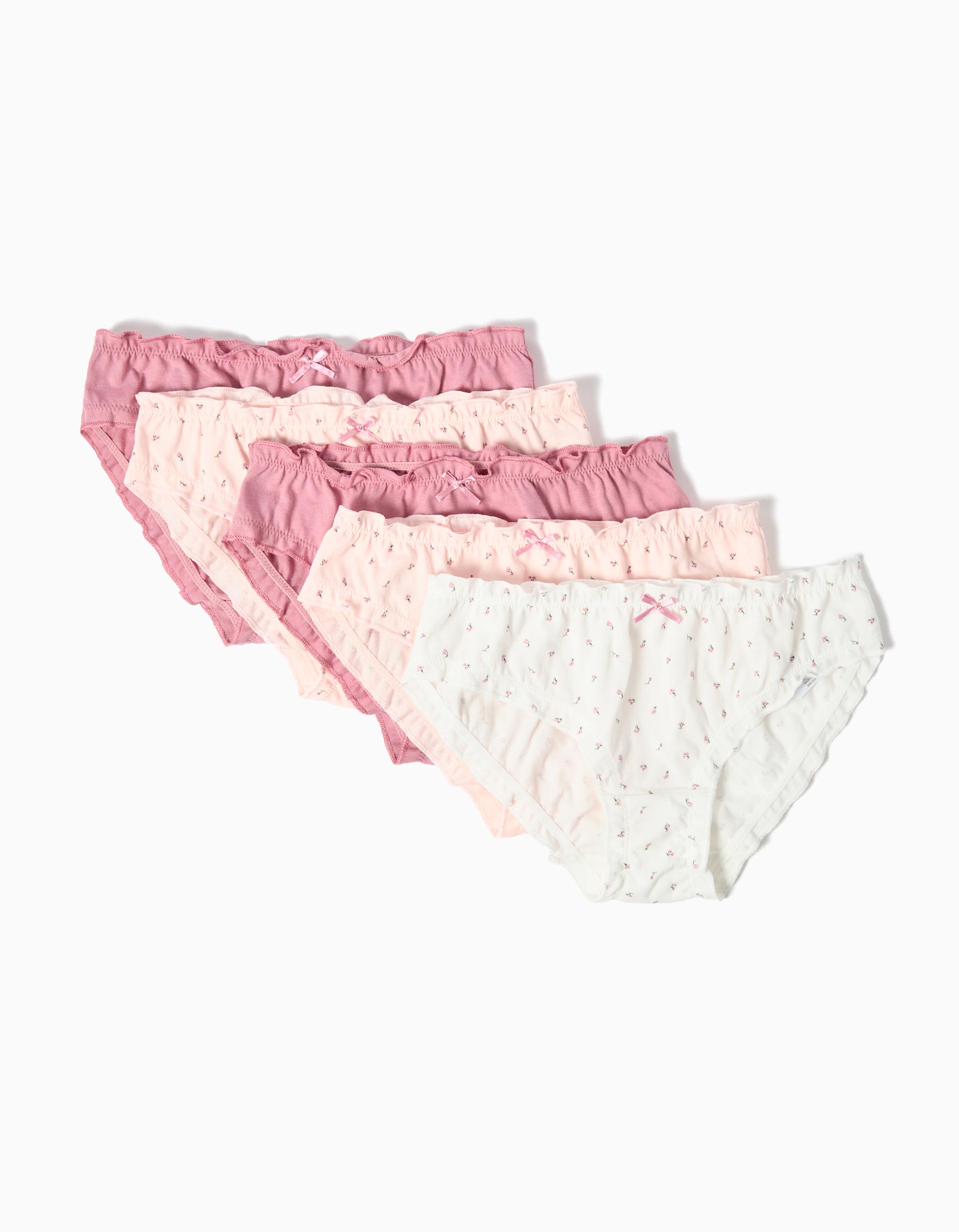 Pack 5 Cuecas, Menina, Rosa