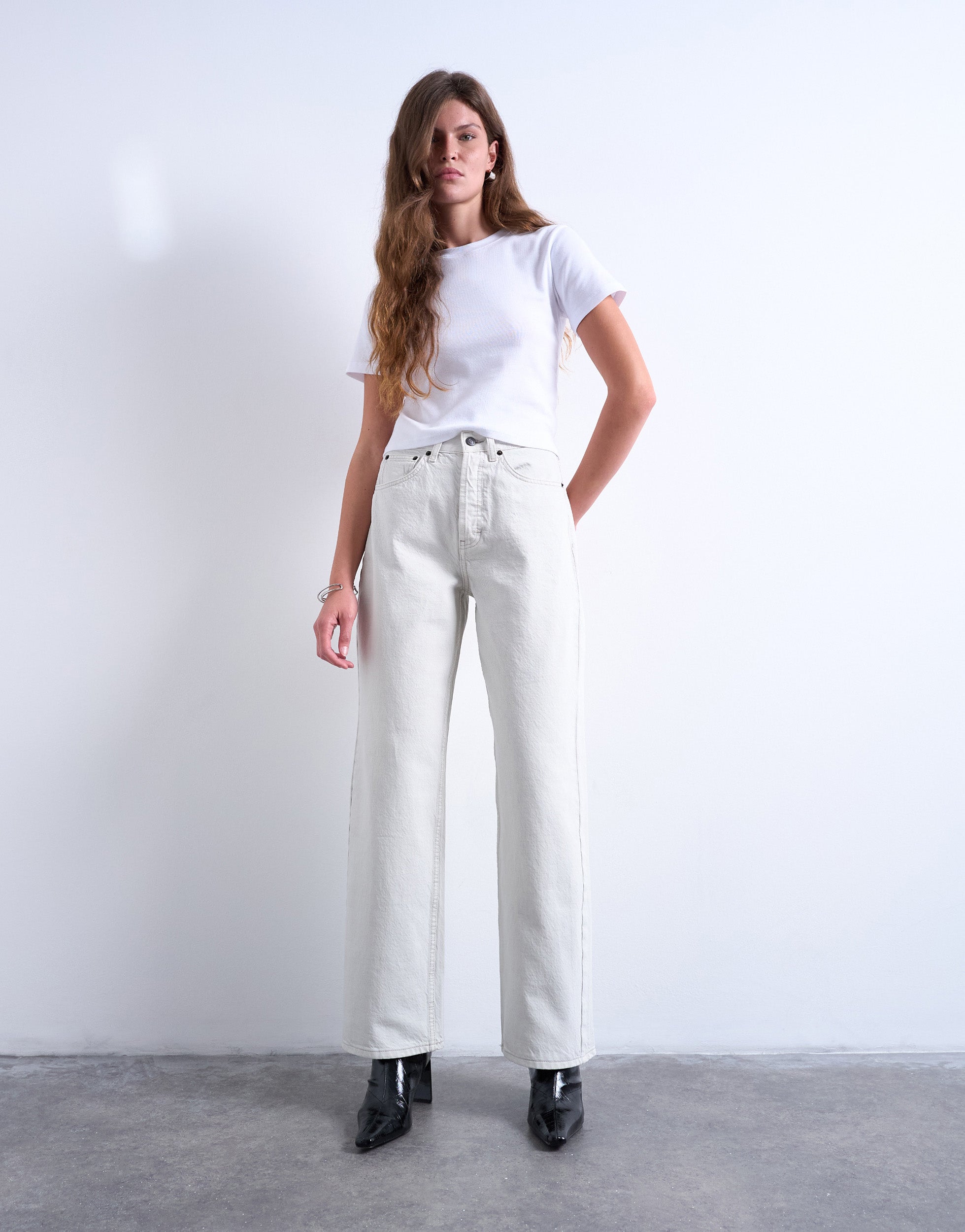 TSCOLUMN Mid rise Straight fit Jeans