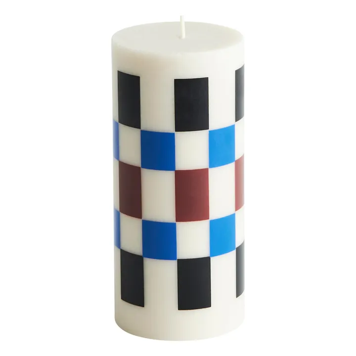 Hay Bougie Column à Carreaux | Bleu