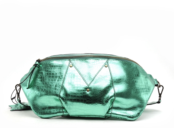 Pieces ville accessoires pcmilla leather bumbag fc vert