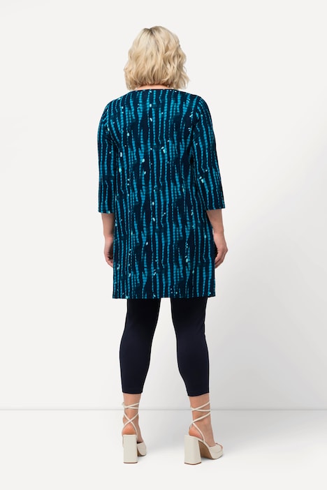 Longshirt, Batikmuster, Rundhals, 3/4-Arm