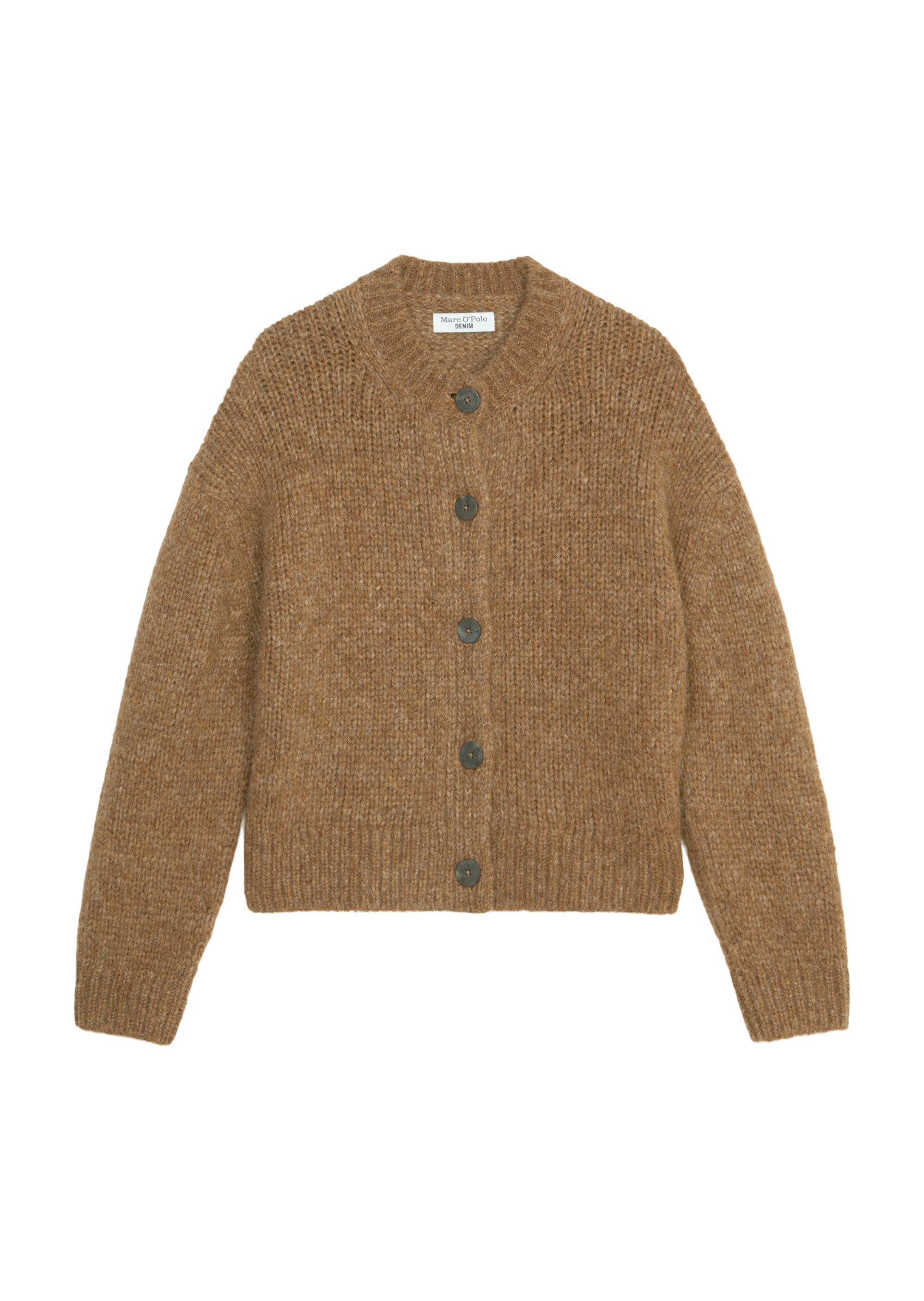 Softer Rundhals-Cardigan cropped aus kuscheligem Garn-Mix