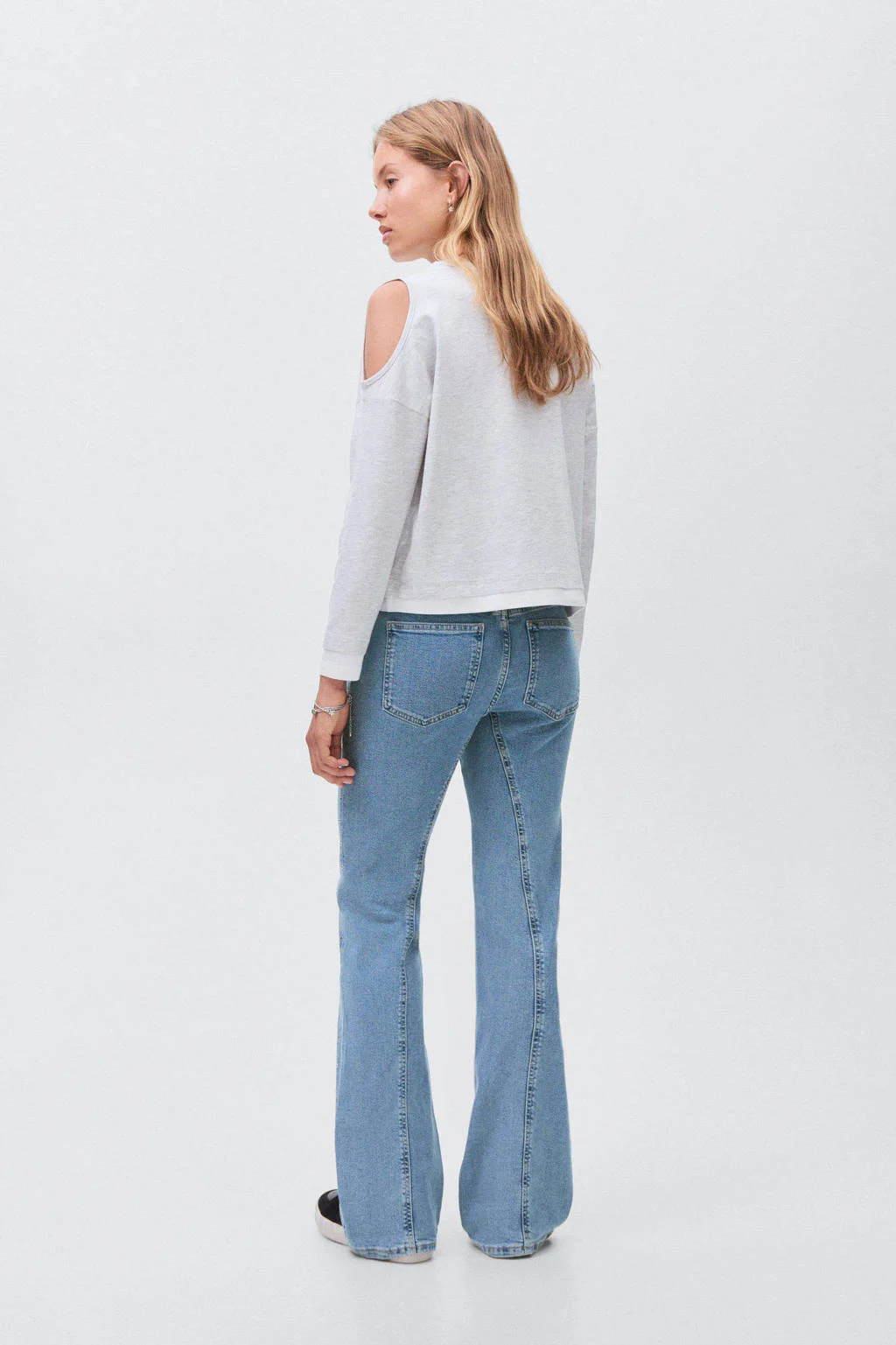 MANGO TEEN flared jeans medium blue denim