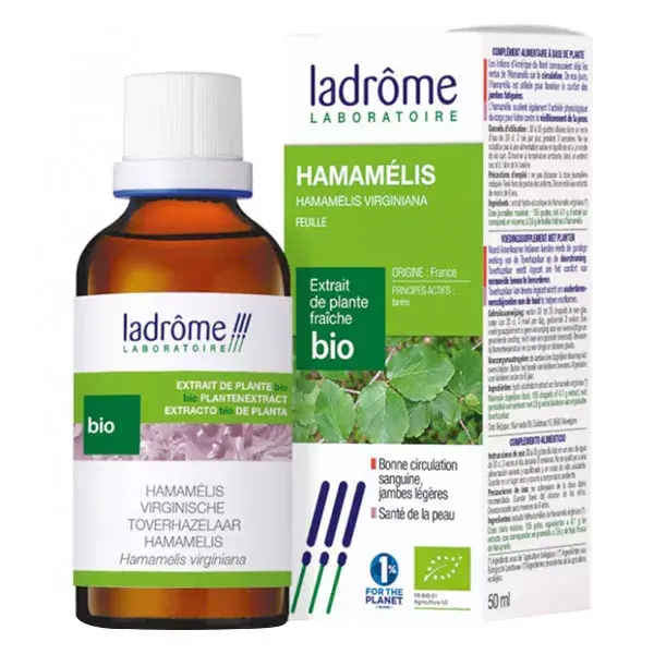 Extrato orgânico de hamamélis Ladrome, 50ml