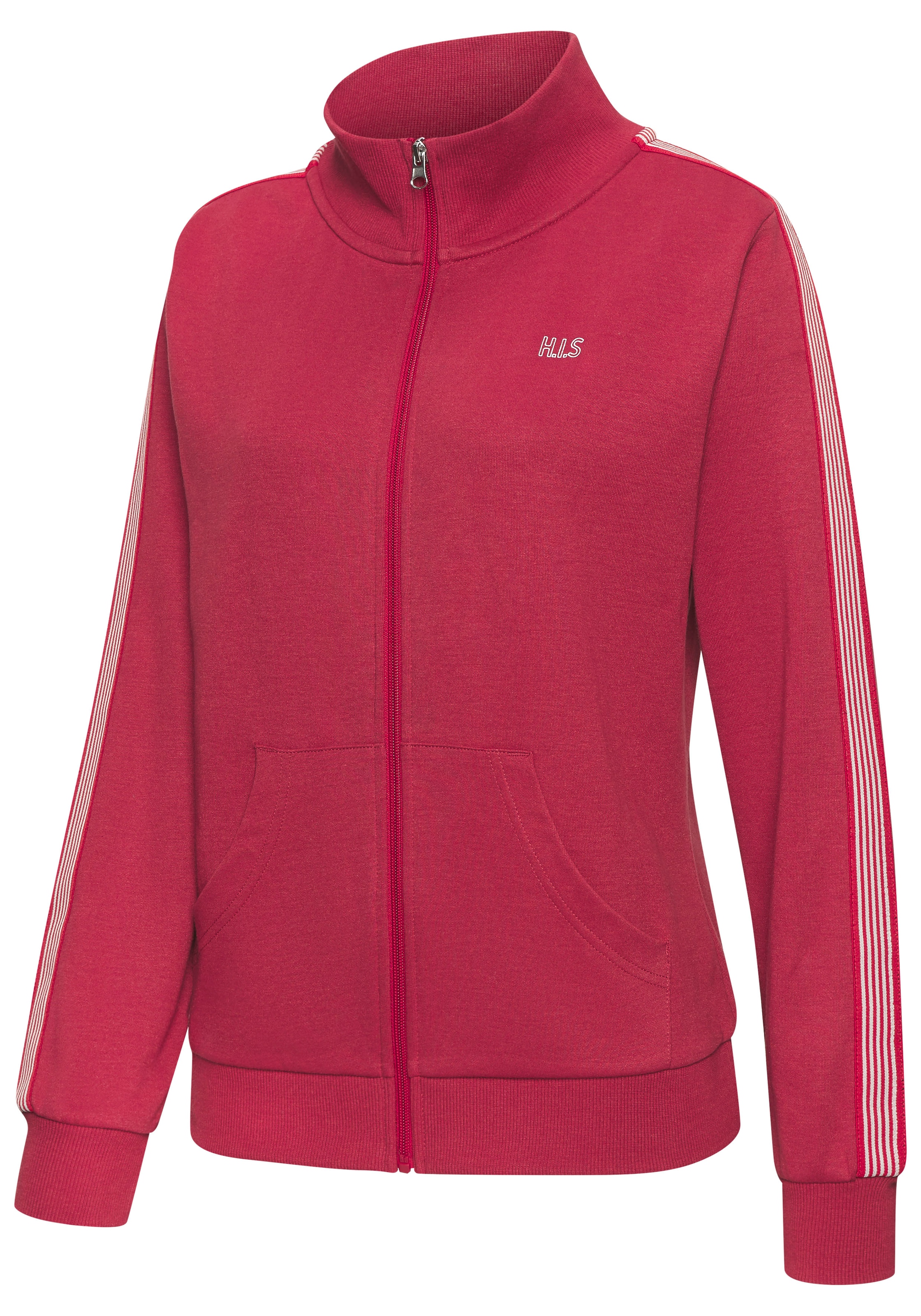 H.I.S Sweatjacke , mit gestreiftem Tape an den Ärmeln