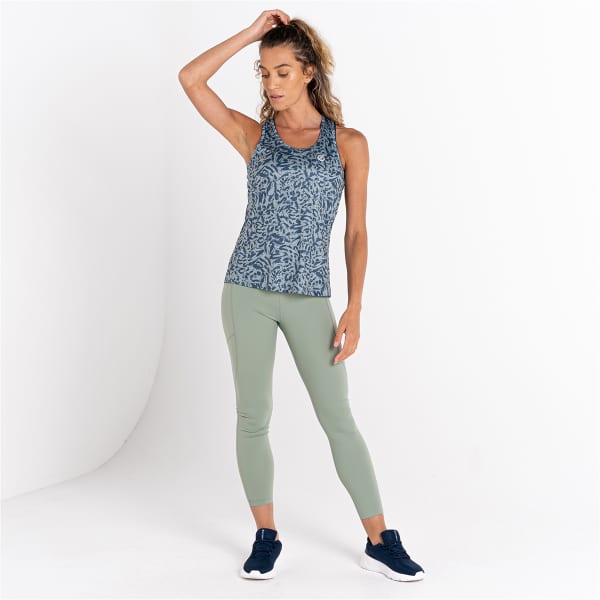 Débardeur running DARE 2B ARDENCY II VEST LILYPAD GREEN TRUE ANIMAL PRINT