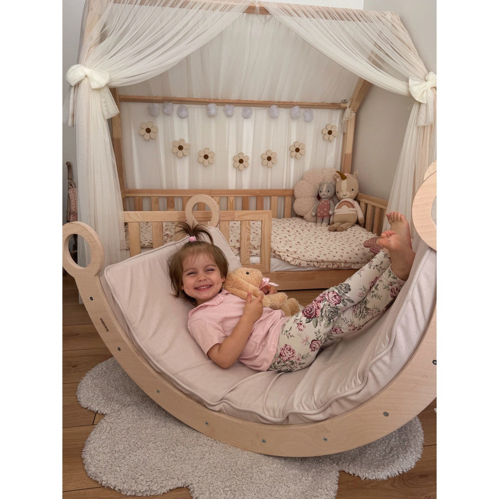 Køb Woobiboo Natural Montessori Rocker Med Beige Madras L