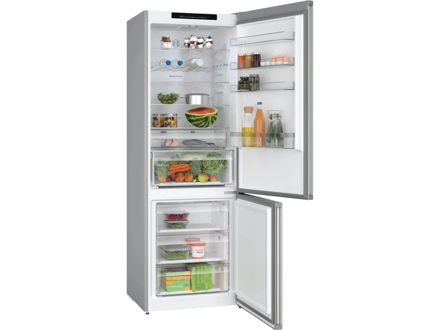 Bosch Serie 4 KGN492IDF køle-/fryseskab - Fritstående - 440 L - Rustfrit stål