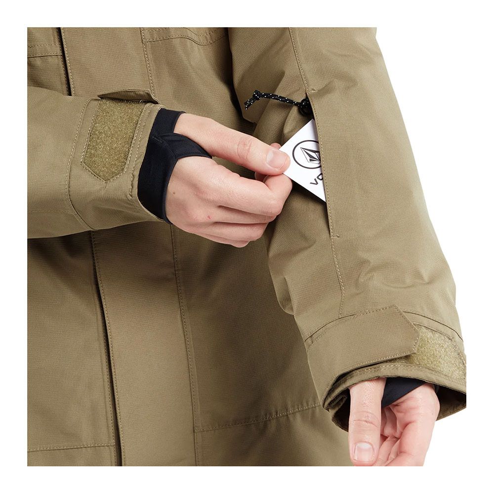 Volcom PAXSON 2L TDS INF - Veste ski Femme dark khaki