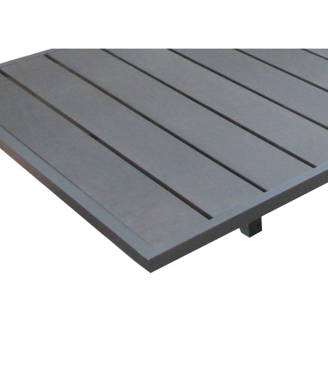 Table de jardin extensible en aluminium avec plateau composite Byron de 4 à 8 personnes - Gris Anthracite