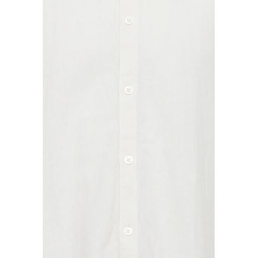 Solid Langærmet Skjorte, White, XXL