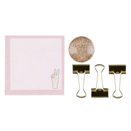 Idena Büro-Set rosegold 2 Magnete, Notizzettel