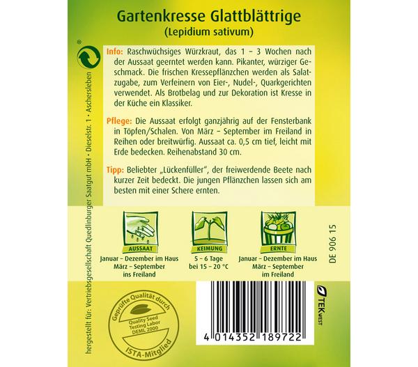 Quedlinburger Samen Gartenkresse