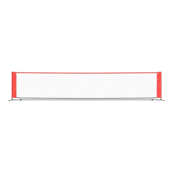 vidaXL Tennisnett svart og rød 500x100x87 cm polyester