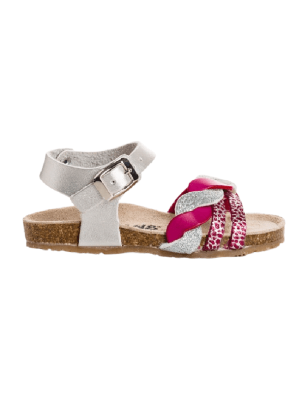 Sandales Fille SYBELLE Fuschia/Argent - Reqins