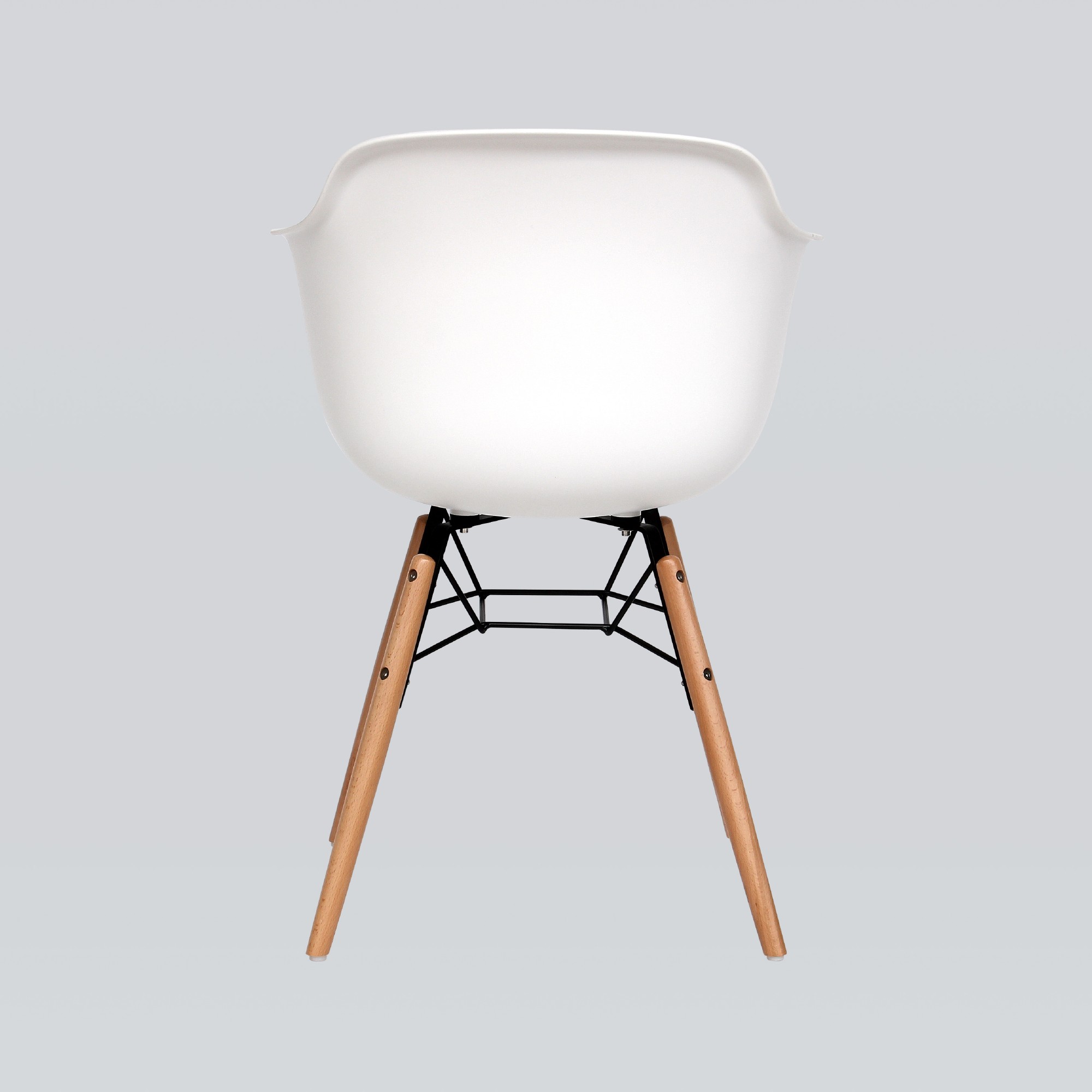 Stuhl 'Plomo', weiß, braun, orange, T 51 cm, B 59 cm, H 80 cm von fischer's lagerhaus