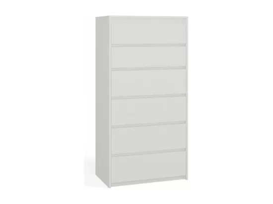 COMMODE KARO K6 BLANC POUR 6 TIROIRS