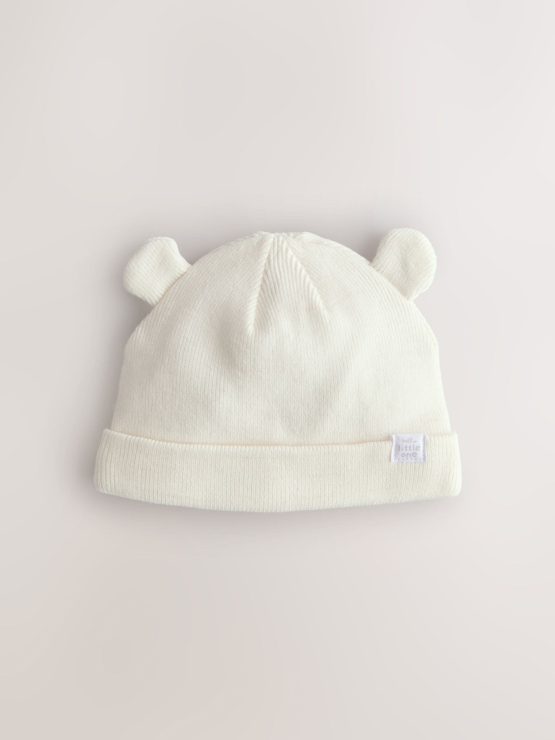 Grijs/wit - 2pack Rib Baby Muts