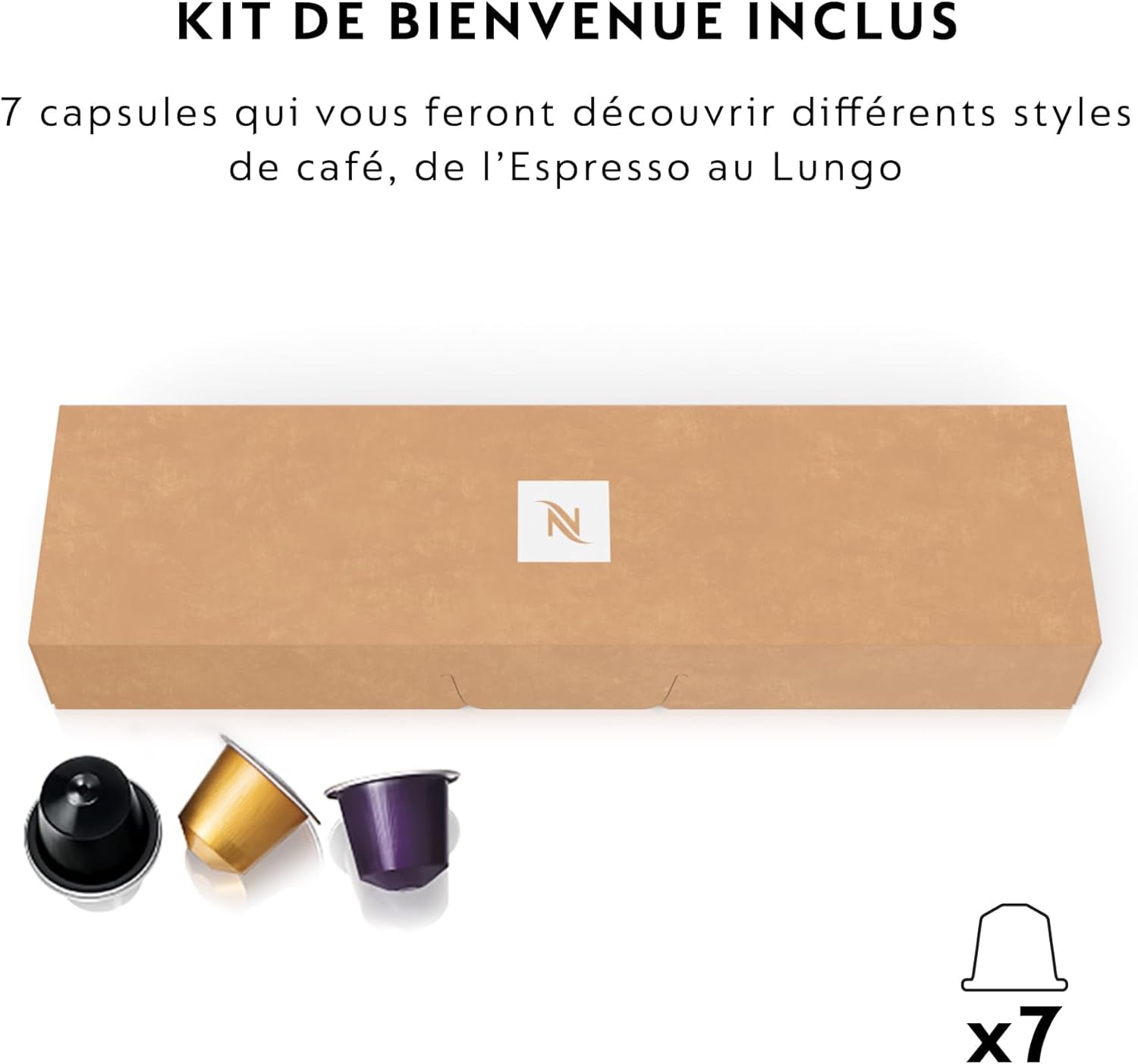 De'Longhi Nespresso CitiZ EN167.B, Machine à Café en Capsules, Machine à Café pour une Tasse, Design Compact, Pression 19 Bar, 2 Tailles de Tasses, Ensemble de Bienvenue Inclus, Noir