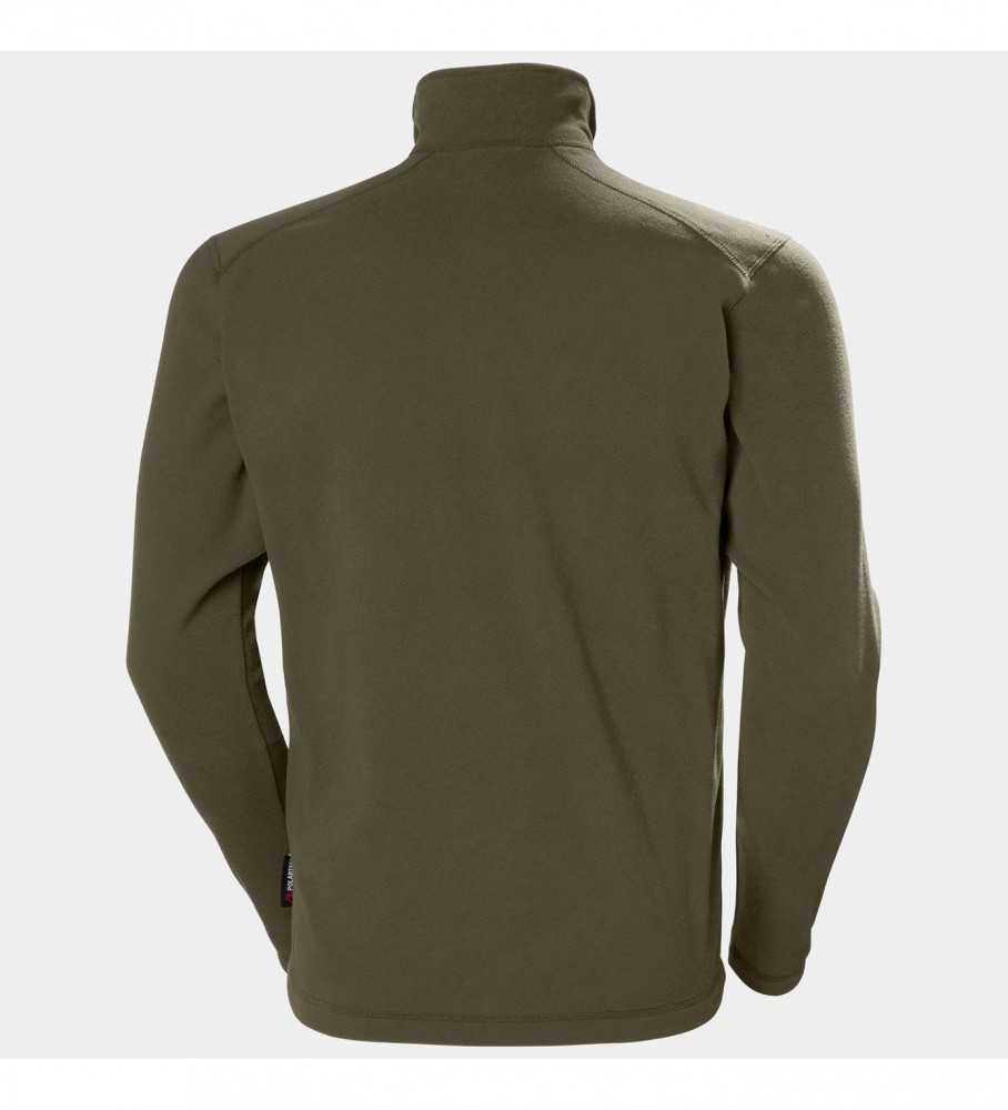 Jaqueta Helly Hansen Daybreaker com forro de lã verde.