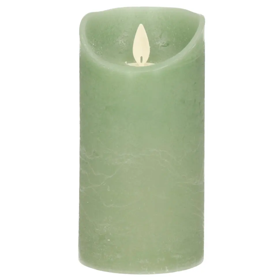 Anna's Collection Led stompkaars - jade groen - H15 x D7,5 cm