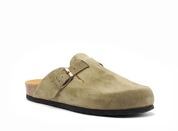 Plakton mules et sabots plats femme blog 181539 kaki