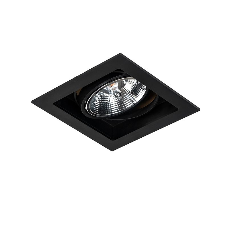 Moderne inbouwspot zwart 18 cm verstelbaar - Artemis 111