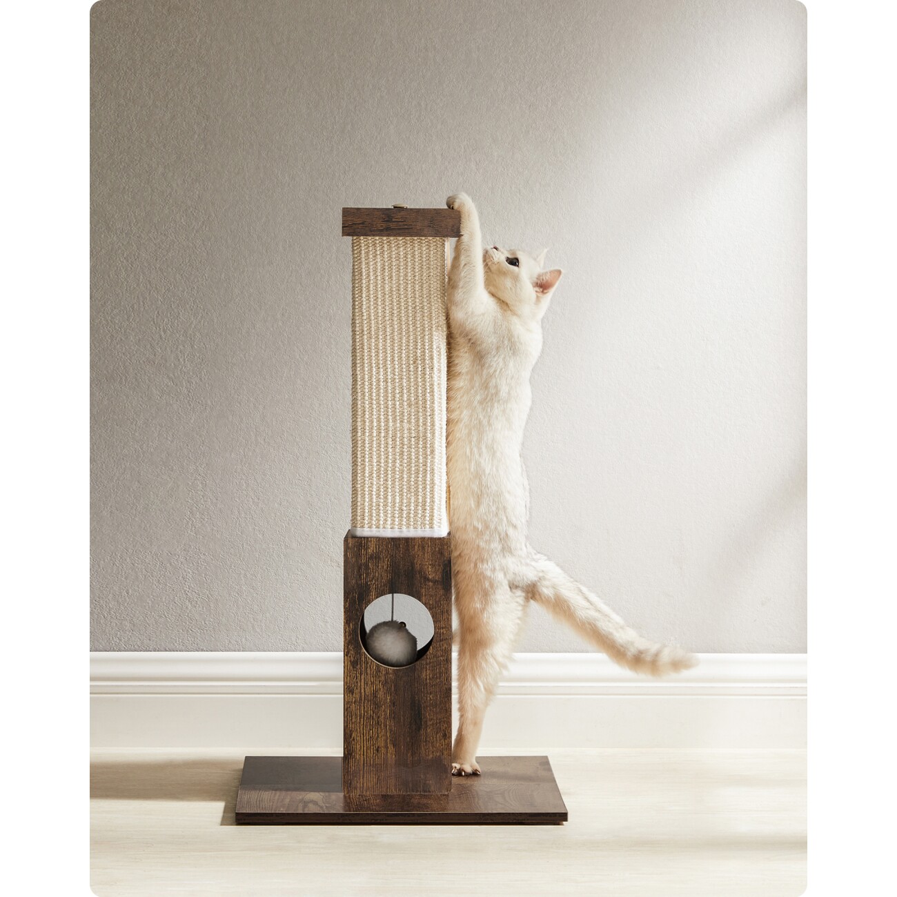 FEANDREA Katzenkratzbaum Kratzsäule 73cm braun