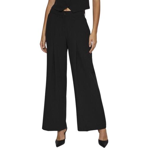 Vila - VISIMSA HW WIDE LEG PANTS Black Negro