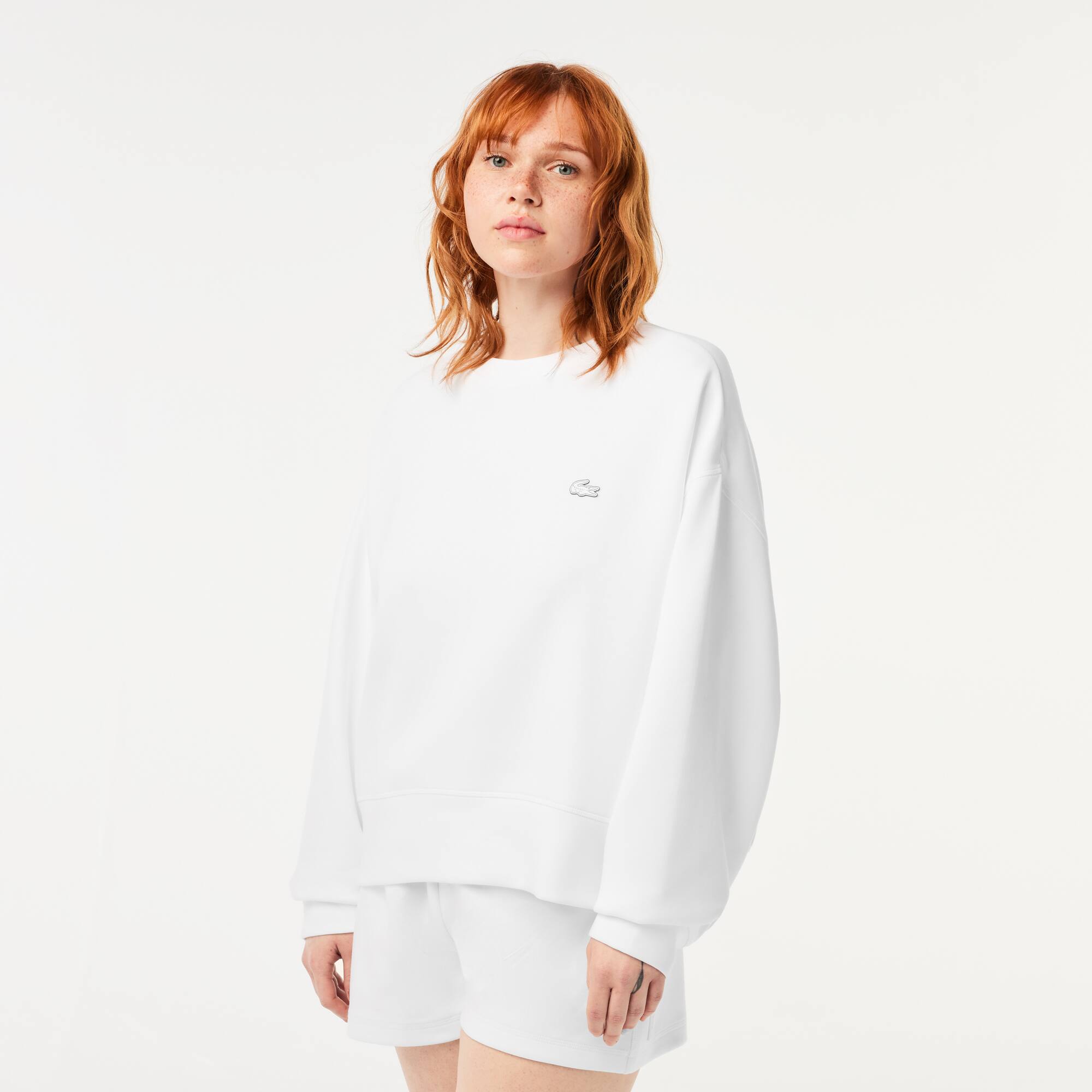 Damen LACOSTE Jogger-Sweatshirt mit Aufdruck hinten Sweatshirts - Weiss - Lacoste - Damen
