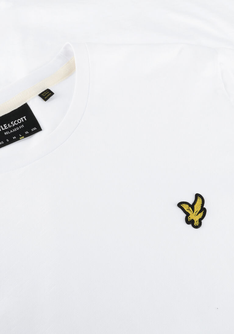 LYLE & SCOTT witte lyle & scott t-shirt slub t-shirt