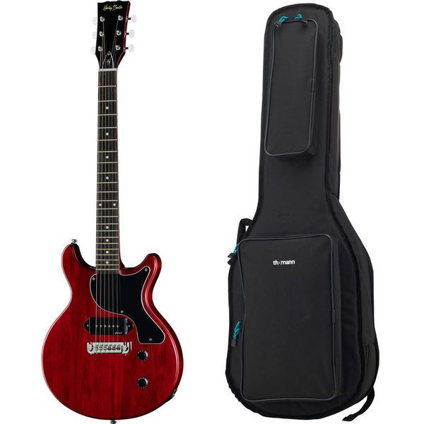 Harley Benton DC-Junior Faded Cherry Bundle