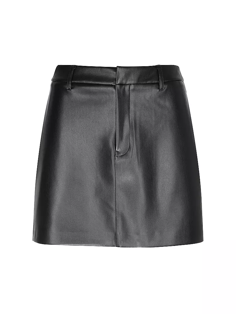 CALVIN KLEIN JEANS Lederrock FAUX schwarz