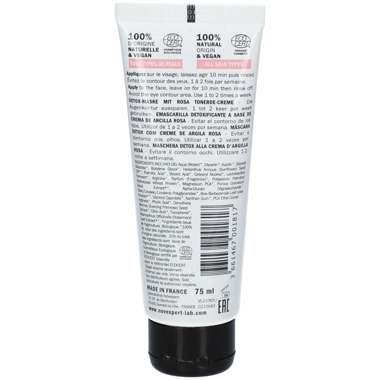 Laboratoires Novexpert Detox-Maske