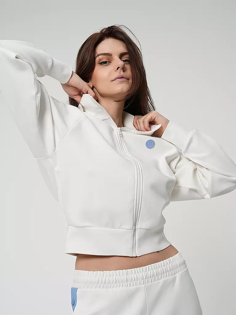 HUGO Sweatjacke DEMILIE_B weiss
