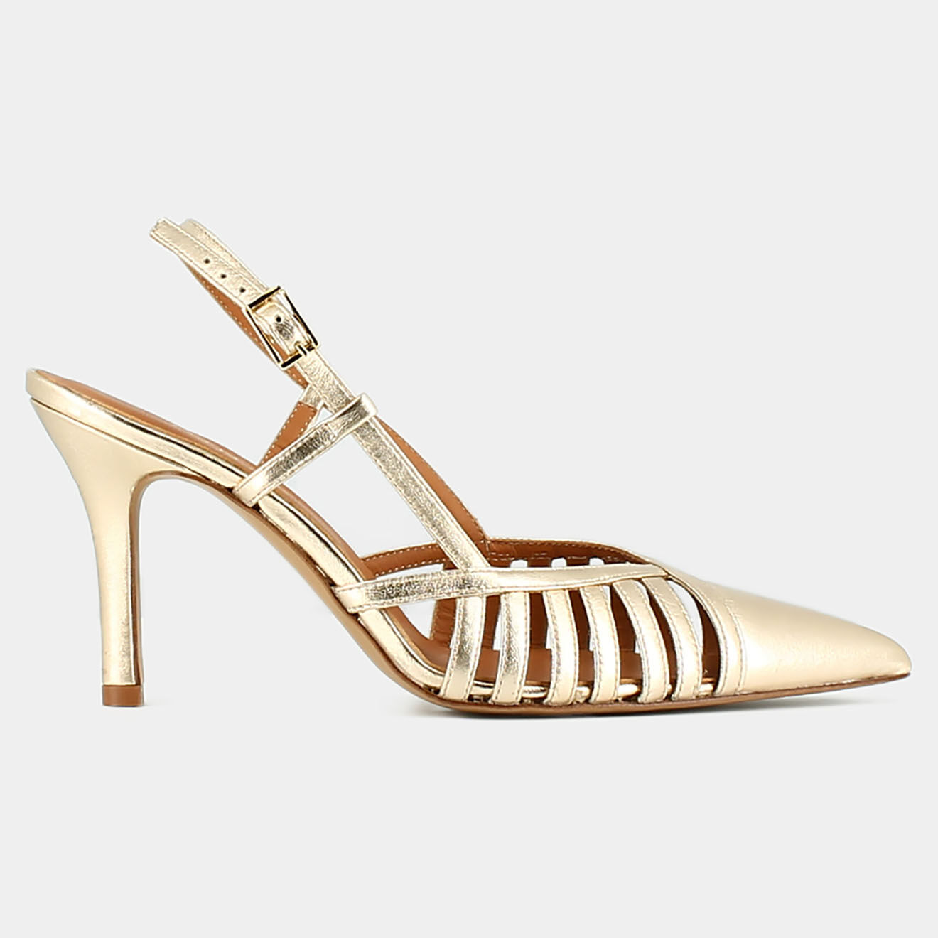 Jonak Sandales en Cuir Dinky platine - Talon 8 cm
