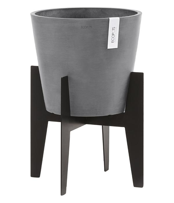 Ecopots Edelstahl-Standfuß, schwarz