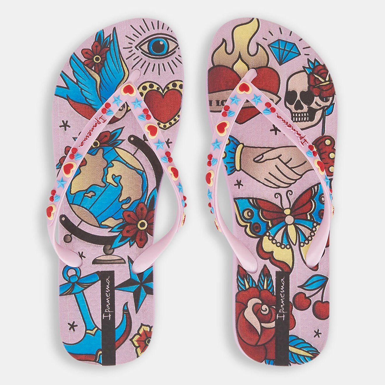 Ipanema Tongs Igual Tattoo en matière recyclée rose/multicolore
