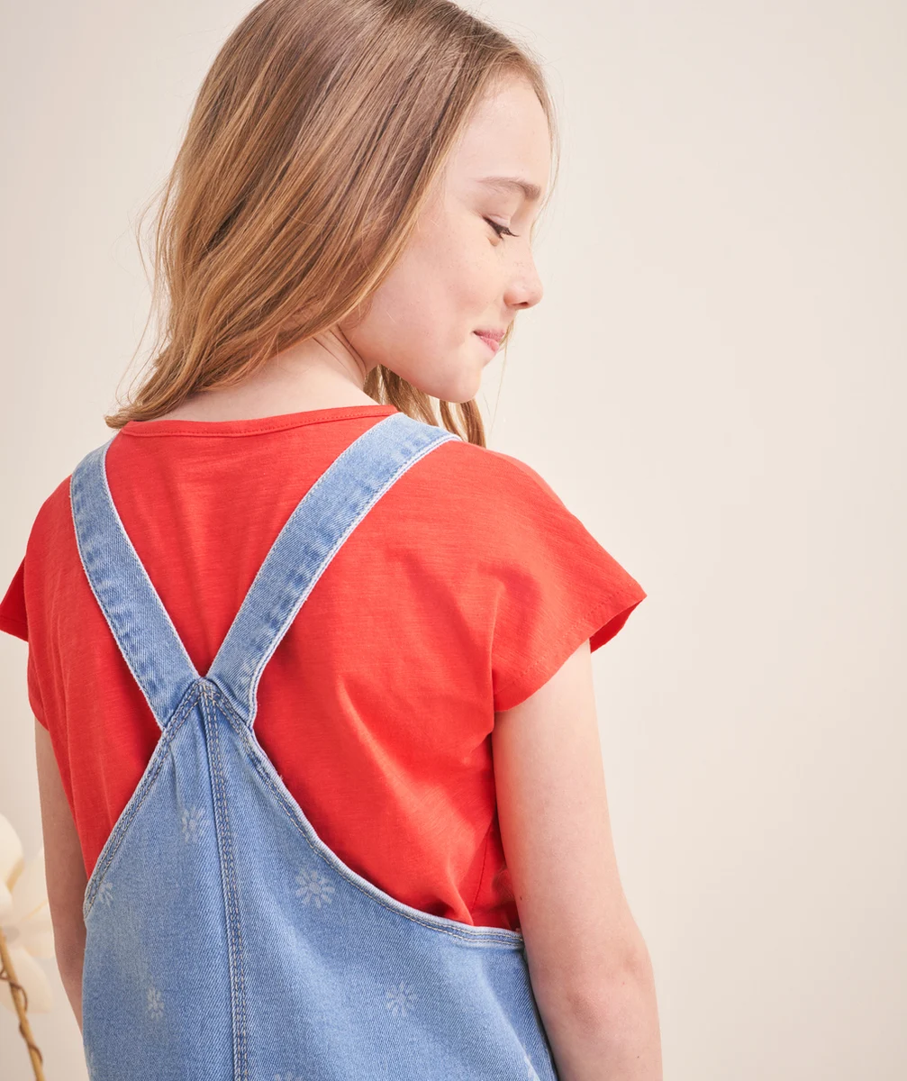 ROBE À BRETELLES FILLE EN DENIM BLEU LOW IMPACT