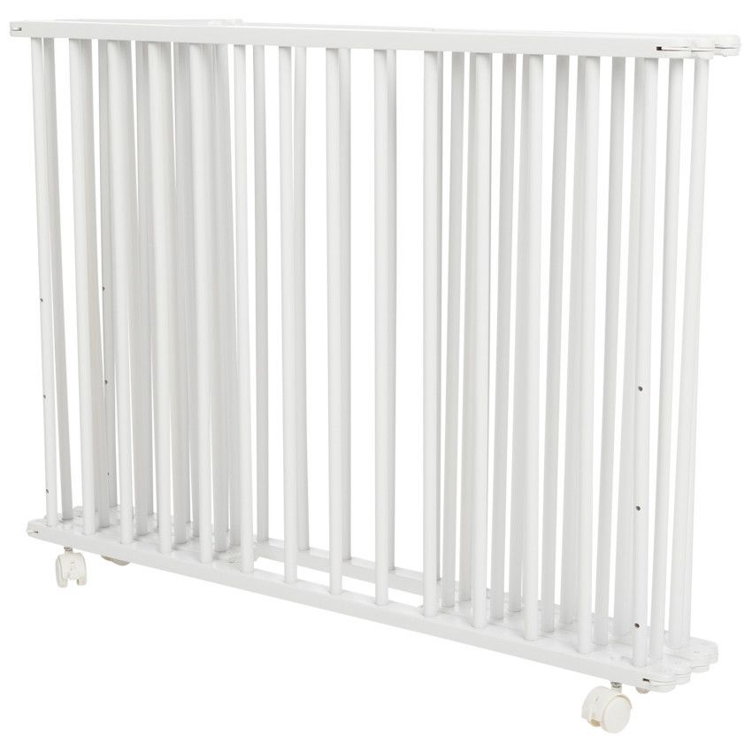 Parc pliable en bois Pocket - Blanc - Ecru
