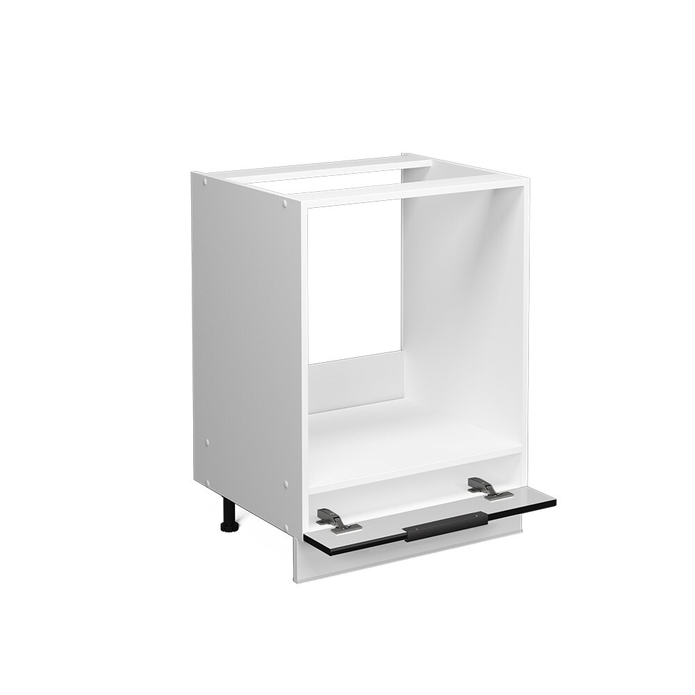 Vicco Herdschrank Küchenschrank Küchenmöbel Fame-Line Weiß Schwarz 60 cm modern Hochglanz