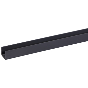 U-profiel kunststof antraciet 18x18 mm 260 cm