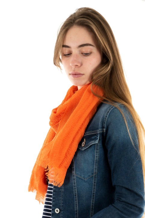 Echarpe only fluffa exotic orange